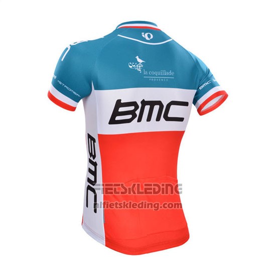 2014 Fietskleding BMC Kampioen Italie Blauw en Oranje Korte Mouwen en Koersbroek